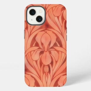 Art Deco Style Phone Case in Orange