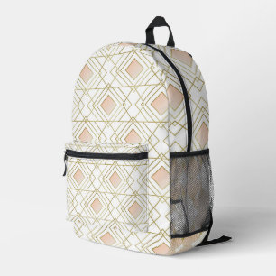 Art Deco Style Printed Backpack