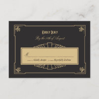 Art Deco Style RSVP Card