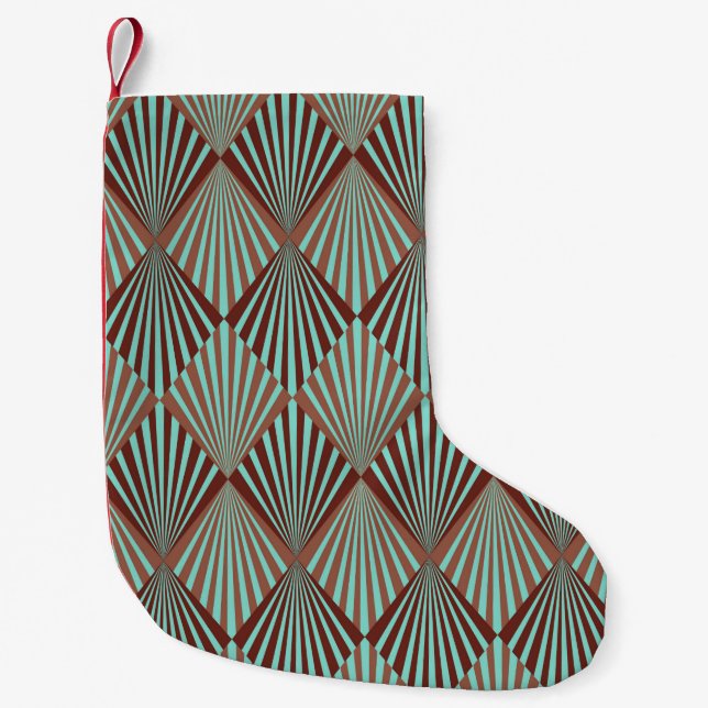 Art Deco style seamless pattern texture Small Christmas Stocking (Front)