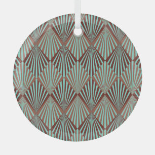 Art Deco style, seamless texture. Glass Tree Decoration