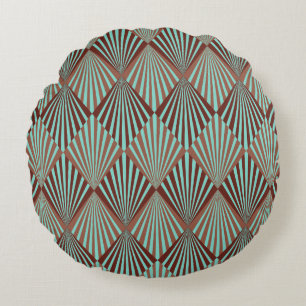 Art Deco style, seamless texture. Round Cushion