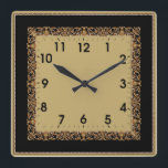 Art Deco style Square Wall Clock<br><div class="desc">Great clock design. You will love it like others. Be free to use this design for other product you like or to customise and add your text. Follow me for more. Thank you. Have a nice day.</div>