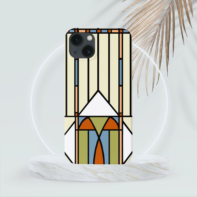 Art Deco Style Stained Glass Look  Case-Mate iPhone Case (Art Deco Stained Glass Style Phone Case)