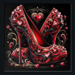 Art Deco Style Stiletto High Heels<br><div class="desc">Art Deco Style Red Stiletto High Heels with Diamond Shaped Hearts Give your walls a contemporary and modern look with these high definition acrylic prints. Your image is printed on archival quality photographic paper and mounted on sturdy acrylic, creating a unique and dimensional visual statement! Ready to hang and easy...</div>