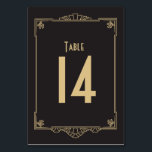 Art Deco Style Table Number<br><div class="desc">Vintage art deco inspired wedding design by Shelby Allison.</div>