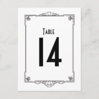 Art Deco Style Table Numbers