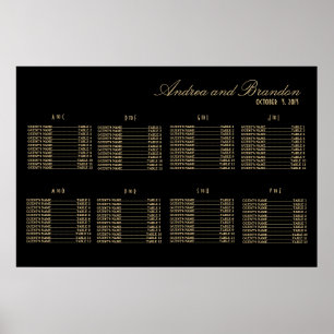 Art Deco Style Wedding Seating Chart