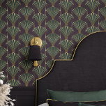 Art Deco Stylish Green and Gold Wallpaper<br><div class="desc">Elevate your space with this luxurious Art Deco wallpaper. The repeating fan motif in rich shades of green and gold evokes the glamour and sophistication of the 1920s. This peel and stick design adds a touch of vintage elegance to any room, from a stylish living room to a sophisticated bedroom....</div>