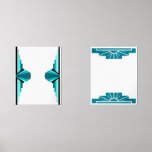 Art deco sun<br><div class="desc">Classic art deco patterns in teal. These patterns are iconic to the era.</div>