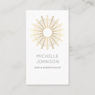 Art deco sun business card