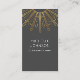 Art deco sun business card