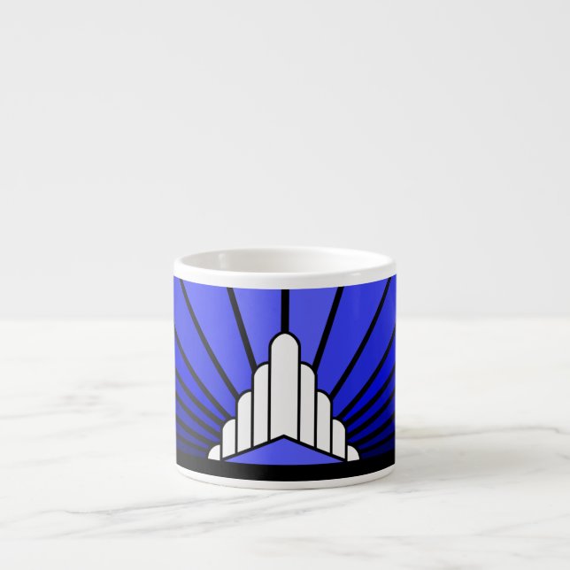Art deco sun in blue Specialty Mug (Front)