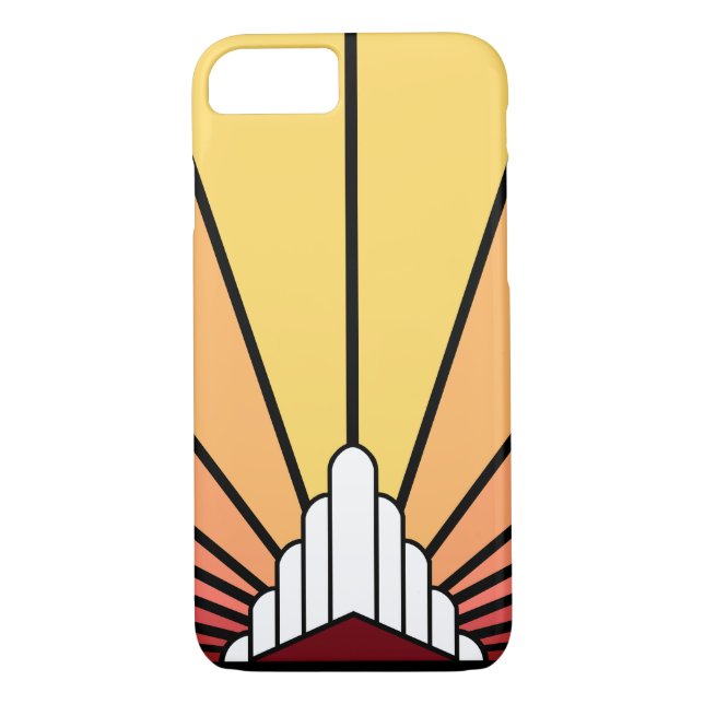 Art deco sun in dawn Case-Mate iPhone case (Back)