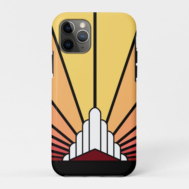 Art deco sun in dawn Case-Mate iPhone case (Back)