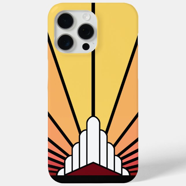 Art deco sun in dawn Case-Mate iPhone case (Back)