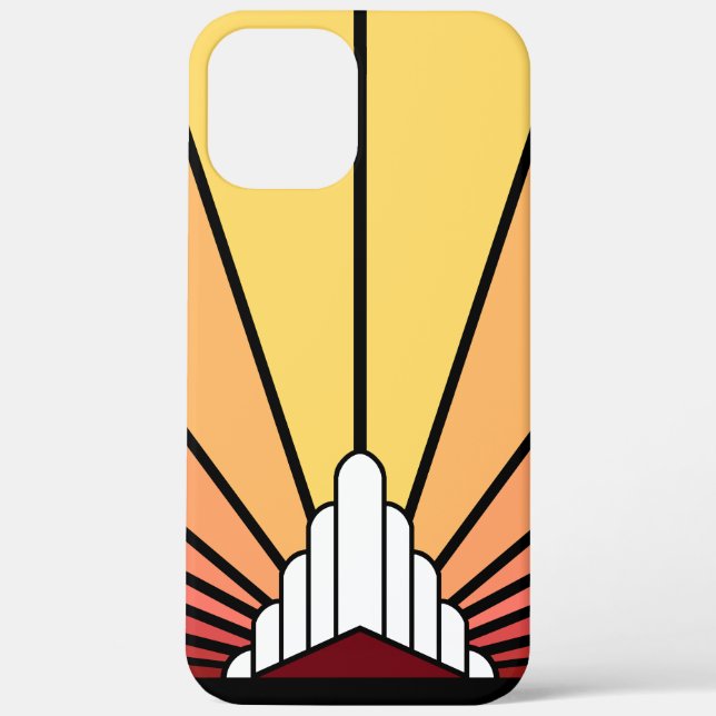 Art deco sun in dawn Case-Mate iPhone case (Back)