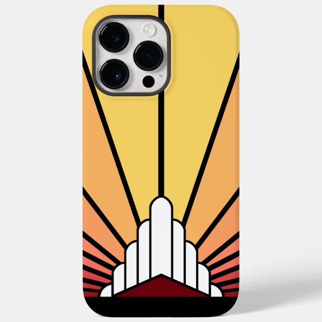Art deco sun in dawn Case-Mate iPhone case (Back)