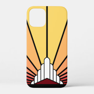 Art deco sun in dawn iPhone 12 mini case