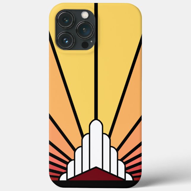 Art deco sun in dawn Case-Mate iPhone case (Back)