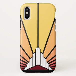 Art deco sun in dawn iPhone x case