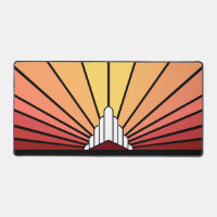 Art deco sun in dawn