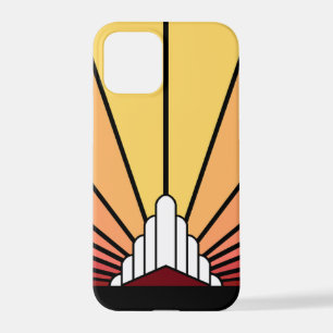 Art deco sun in dawn iPhone 12 pro case