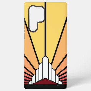 Art deco sun in dawn samsung galaxy case