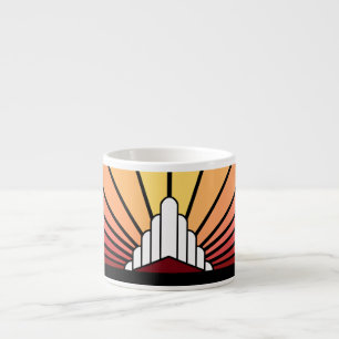Art deco sun in dawn Specialty Mug