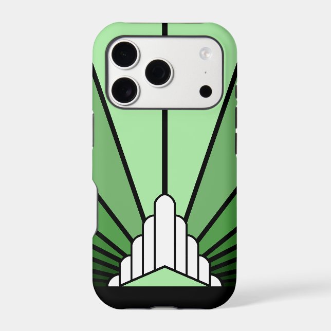 Art deco sun in green (Back)