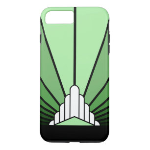 Art deco sun in green iPhone 8 plus/7 plus case
