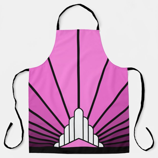 Art deco sun in pink All-Over Print Apron (Front)
