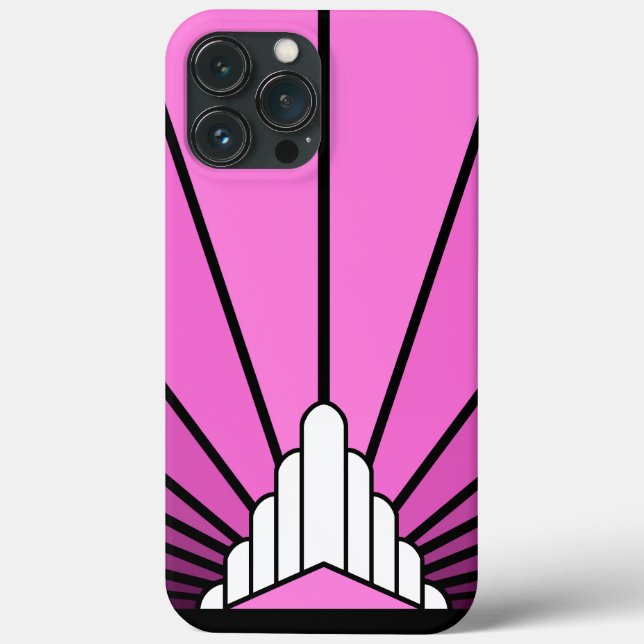 Art deco sun in pink Case-Mate iPhone case (Back)