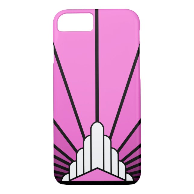 Art deco sun in pink Case-Mate iPhone case (Back)