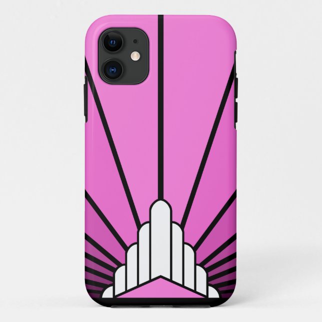Art deco sun in pink Case-Mate iPhone case (Back)