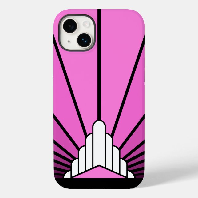 Art deco sun in pink Case-Mate iPhone case (Back)