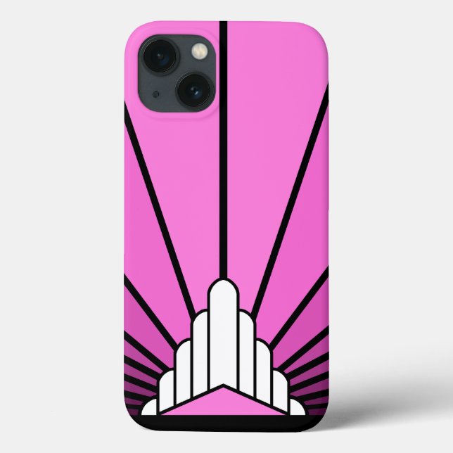 Art deco sun in pink Case-Mate iPhone case (Back)