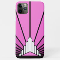 Art deco sun in pink