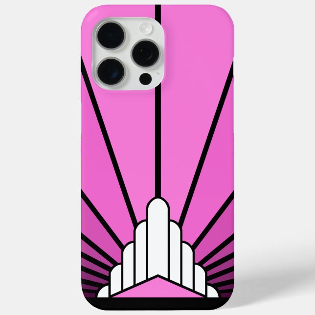 Art deco sun in pink Case-Mate iPhone case (Back)