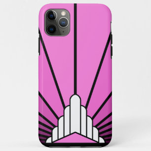 Art deco sun in pink iPhone 11 pro max case