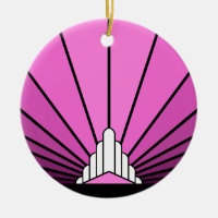 Art deco sun in pink
