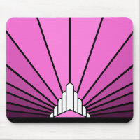 Art deco sun in pink