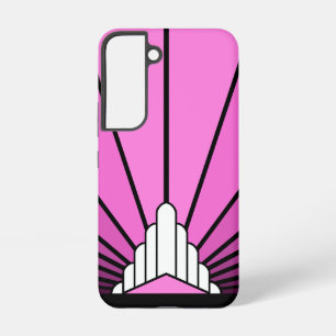 Art deco sun in pink samsung galaxy case