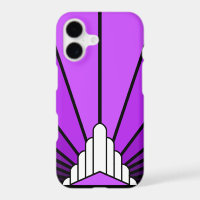 Art deco sun in purple