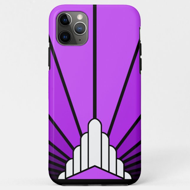 Art deco sun in purple Case-Mate iPhone case (Back)
