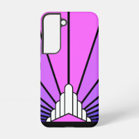 Art deco sun in purple & pink