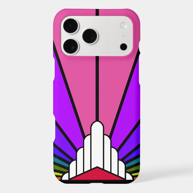 Art deco sun in rainbow (Back)
