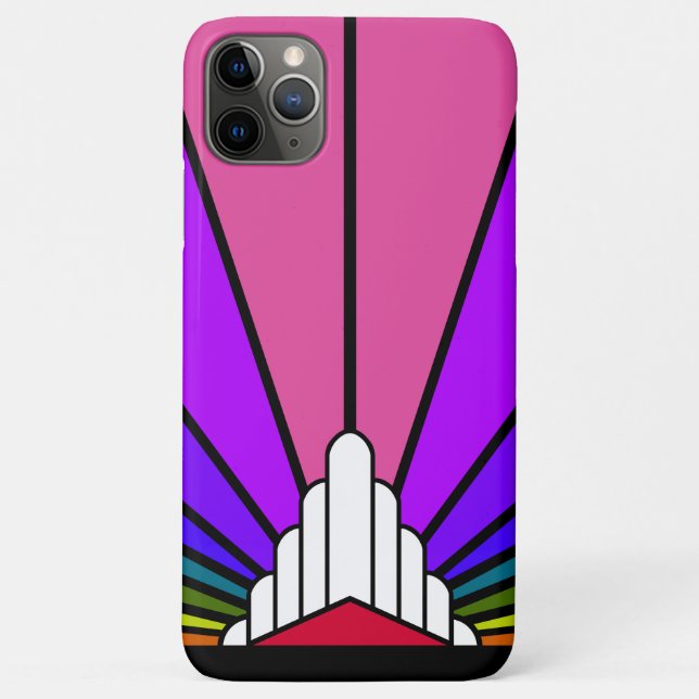 Art deco sun in rainbow Case-Mate iPhone case (Back)