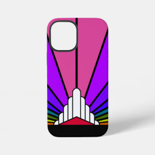 Art deco sun in rainbow iPhone 12 mini case
