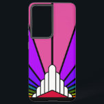 Art deco sun in rainbow samsung galaxy case<br><div class="desc">A classic art deco style sun pattern created in rainbow. 

An iconic pattern of the sun rising from behind a stylized art deco shaped building. A simple yet elegant design,  true to the era.</div>